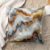 Luxury Gold Vein Marble Pillow クッション (ブランケット)