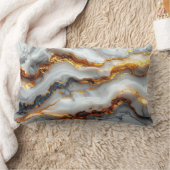 Luxury Gold Vein Marble Pillow ランバークッション (ブランケット)