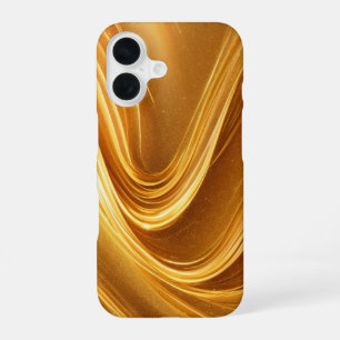 Luxury Gold Wave Phone Case iPhone 16ケース