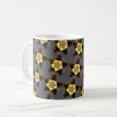 Luxury Golden Floral Mandala Ornamental Design コーヒーマグカップ (正面左)