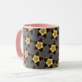 Luxury Golden Floral Mandala Ornamental Design マグカップ (正面左)