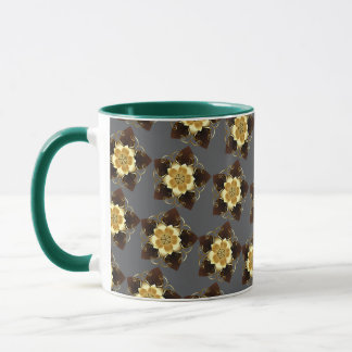 Luxury Golden Floral Mandala Ornamental Design マグカップ