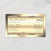 Luxury Golden Glamorous with Monogram and Logo 名刺 (裏面)