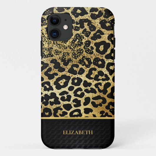 Luxury Golden Leopard Print – Stylish Case-Mate iPhoneケース (裏面)