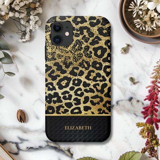 Luxury Golden Leopard Print – Stylish Case-Mate iPhoneケース