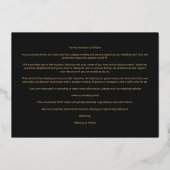 Luxury Golden Minimalist Branches Chic Photo 箔招待状 (裏面)