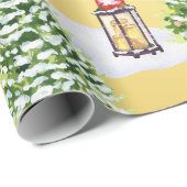 Luxury Golden Reindeer Christmas Tree Whimsical  ラッピングペーパー (ロールコーナー)