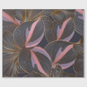 Luxury golden seamless floral background with trop ラッピングペーパー (フラット)