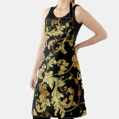 Luxury golden seamless pattern. Floral backgroundp エプロン (インサイチュ)