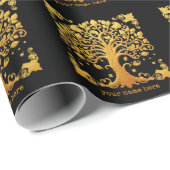 Luxury Golden Tree of Life ラッピングペーパー (ロールコーナー)