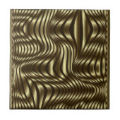 Luxury Golden Wave gold stripes タイル (正面)