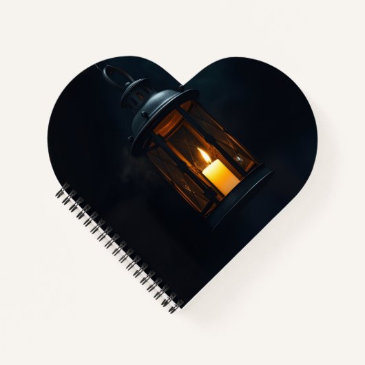 Luxury Gothic Lantern Halloween Spiral Notebook ノートブック (正面)