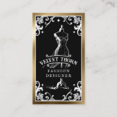 Luxury Gothic Vintage Black Gold Fashion Designer  名刺 (正面)