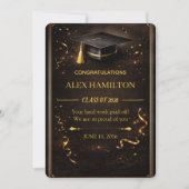Luxury Graduation Invite Editable 招待状 (正面)