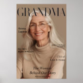 Luxury Grandma Magazine Cover Photo Gift ポスター (正面)