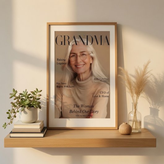 Luxury Grandma Magazine Cover Photo Gift ポスター