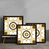 Luxury Greek Baroque Gold Medallion Pattern タイル