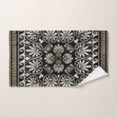 Luxury Greek Ornament Black and White Marble バスタオルセット (ハンドタオル)