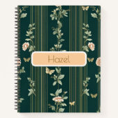 Luxury Green Floral Notebook ノートブック (正面)