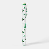 Luxury Green Gold Hats and Shamrocks White iPhoneケース (右側面)