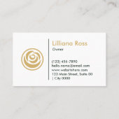 Luxury Green Gold Minimalist Timeless Designer 名刺 (裏面)