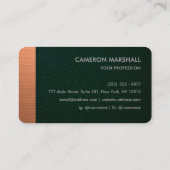 Luxury Green Leather Monogram with Copper Accent  名刺 (裏面)