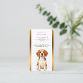 Luxury Grooming Dog Personalized Modern Collection 名刺 (スタンド正面)