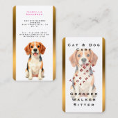 Luxury Grooming Dog Personalized Modern Collection 名刺 (正面/裏面)
