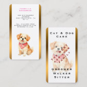 Luxury Grooming Pet Personalized Modern Collection 名刺 (正面/裏面)