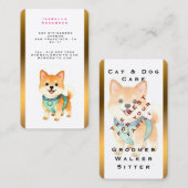 Luxury Grooming Pet Personalized Trendy Collection 名刺 (正面/裏面)