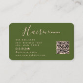 Luxury Hair Artist Hairstylist Hairdresser Modern 名刺 (裏面)