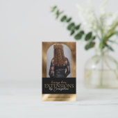 Luxury Hair Extensions Salon Arch Photo Black Gold 名刺 (スタンド正面)