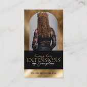 Luxury Hair Extensions Salon Arch Photo Black Gold 名刺 (正面)
