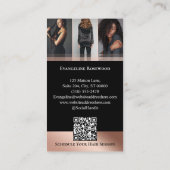 Luxury Hair Extensions Salon Arch Photo Black Rose 名刺 (裏面)