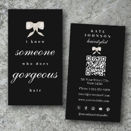 Luxury Hairstylist Beaty Salon Hairdresser QR Code 名刺