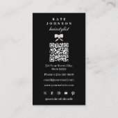 Luxury Hairstylist Beaty Salon Hairdresser QR Code 名刺 (裏面)
