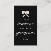 Luxury Hairstylist Beaty Salon Hairdresser QR Code 名刺 (正面)