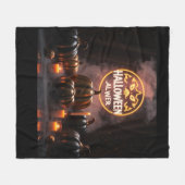 Luxury Halloween Fleece Blanket 2025 🎃🖤 フリースブランケット (正面(横))