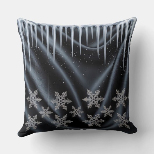 Luxury Holiday Pillow – Snowflake Design クッション (裏面)