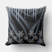 Luxury Holiday Pillow – Snowflake Design クッション (正面)