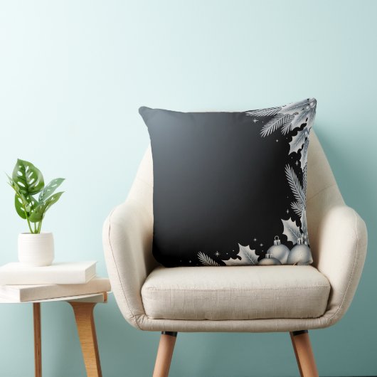 Luxury Holiday Pillow – Snowflake Design クッション (椅子)