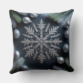 Luxury Holiday Pillow – Snowflake Design クッション (裏面)