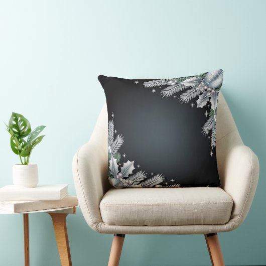 Luxury Holiday Pillow – Snowflake Design クッション (椅子)