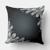 Luxury Holiday Pillow – Snowflake Design クッション (正面)