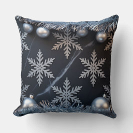 Luxury Holiday Pillow – Snowflake Design クッション