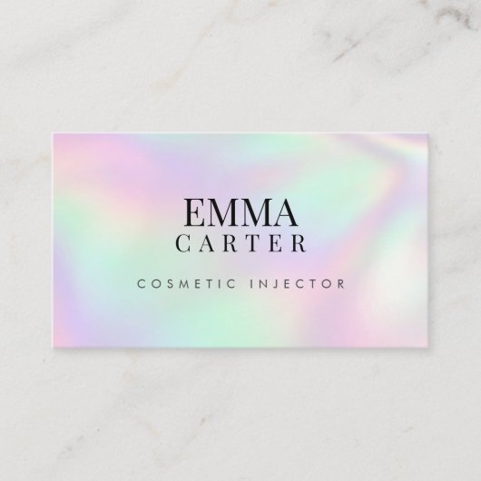 Luxury Holographic Med Spa Injector 名刺 (正面)