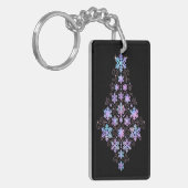 Luxury Holographic Snowflake Christmas Collection キーホルダー (正面左)