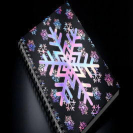 Luxury Holographic Snowflake Christmas Collection ノートブック