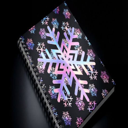 Luxury Holographic Snowflake Christmas Collection ノートブック