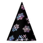 Luxury Holographic Snowflake Christmas Collection パーティーハット (左)